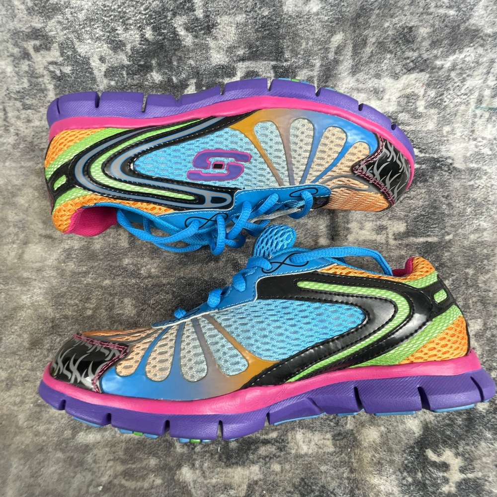 Skechers Women 7 Rainbow Running Shoes Running Wild Colorful Mesh New No Box - Picture 7 of 10